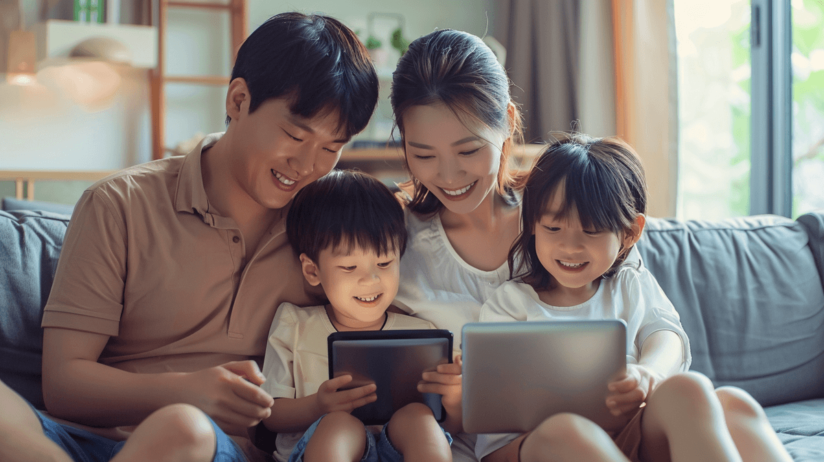 Happy customers background